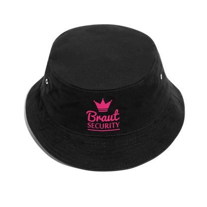 Bucket Hat "Braut Security" - Schwarz