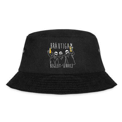 Bucket Hat "Bräutigam Begleit-Service" - Schwarz