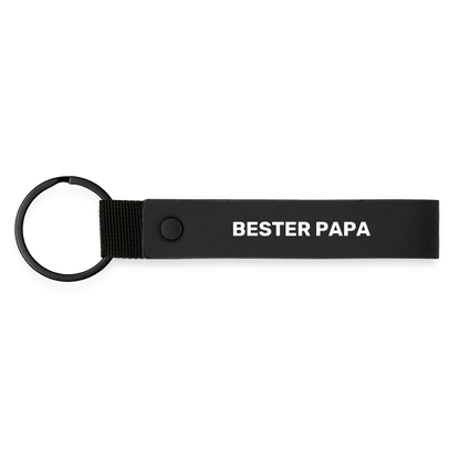 Schlüsselanhänger "Bester Papa" - Schwarz