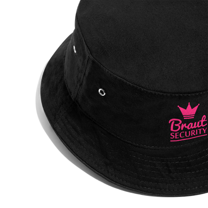 Bucket Hat "Braut Security" - Schwarz