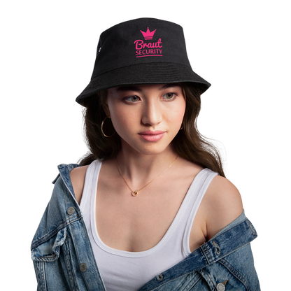 Bucket Hat "Braut Security" - Schwarz