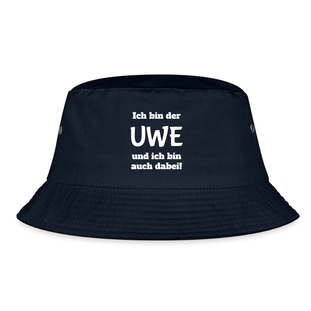 Fischerhut "Ich bin der Uwe und ich bin auch dabei!" - Navy