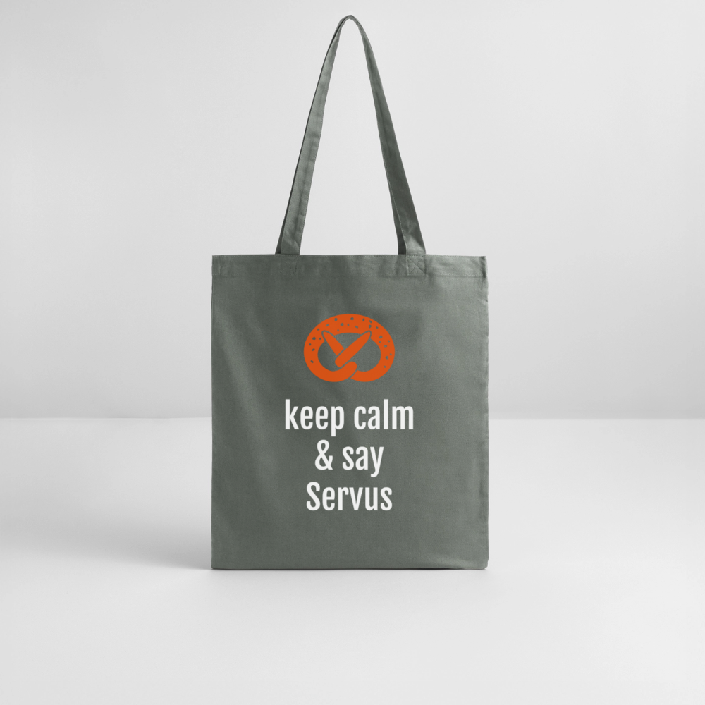 Stoffbeutel "keep calm and say Servus" - Anthrazit