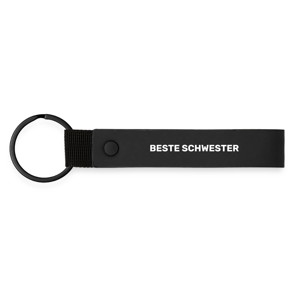 Schlüsselanhänger "Beste Schwester" - Schwarz