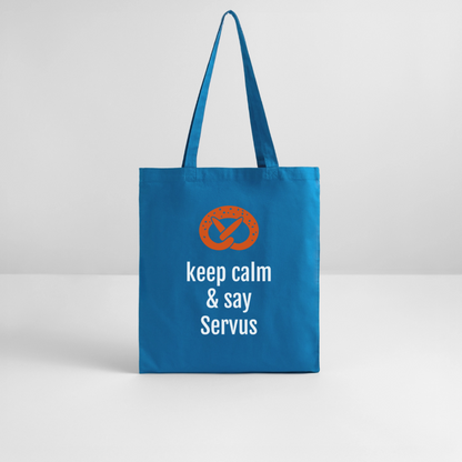 Stoffbeutel "keep calm and say Servus" - Königsblau