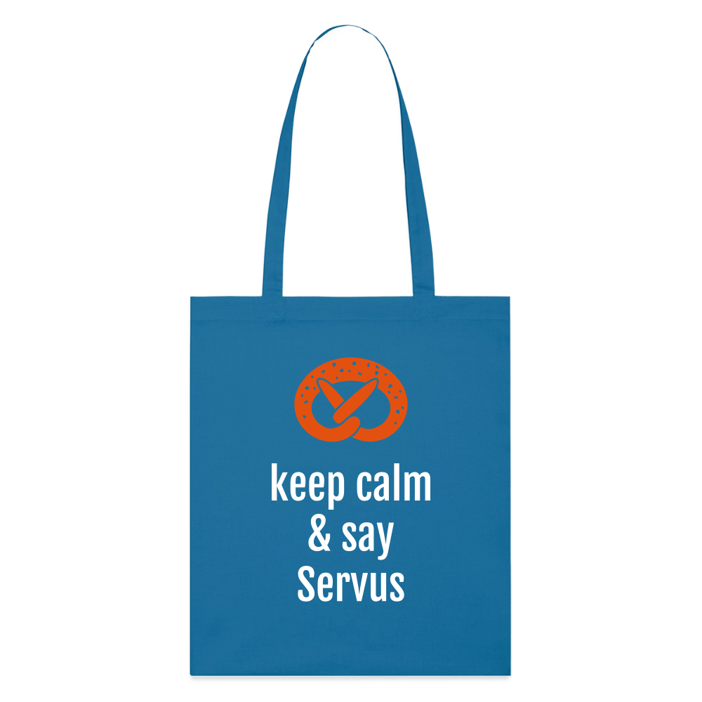 Stoffbeutel "keep calm and say Servus" - Königsblau
