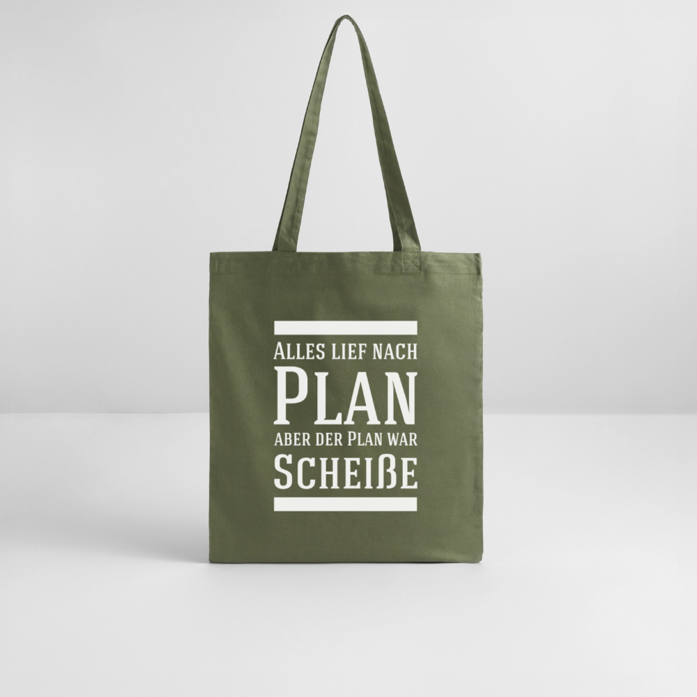 Stoffbeutel "Alles lief nach Plan aber der Plan war scheiße" - Khaki