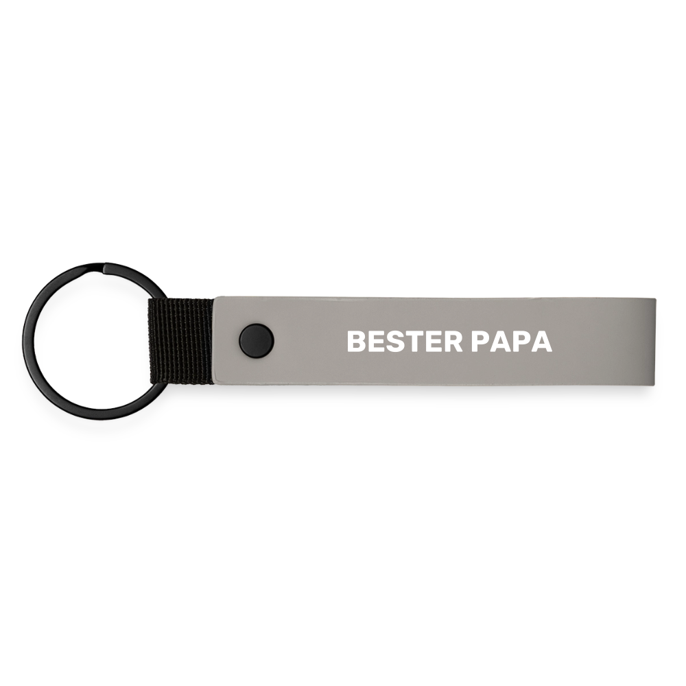 Schlüsselanhänger "Bester Papa" - Hellgrau
