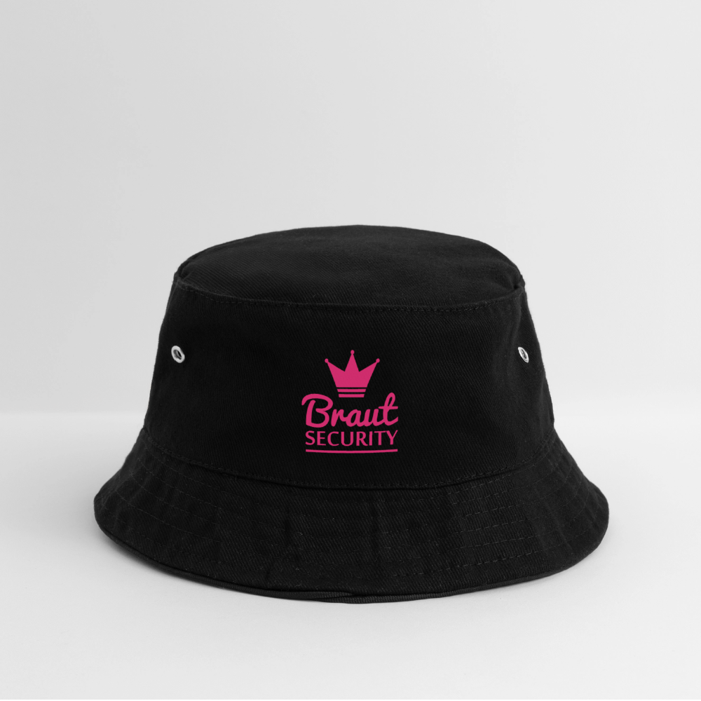 Bucket Hat "Braut Security" - Schwarz