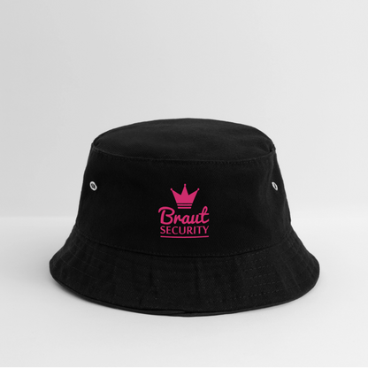 Bucket Hat "Braut Security" - Schwarz