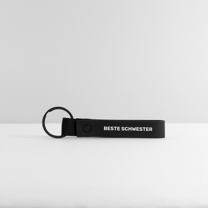 Schlüsselanhänger "Beste Schwester" - Schwarz