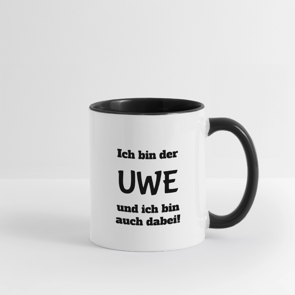 Tasse "Ich bin der Uwe und ich bin auch dabei!" - Weiß/Schwarz