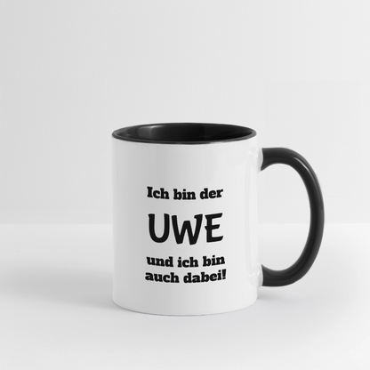 Tasse "Ich bin der Uwe und ich bin auch dabei!" - Weiß/Schwarz